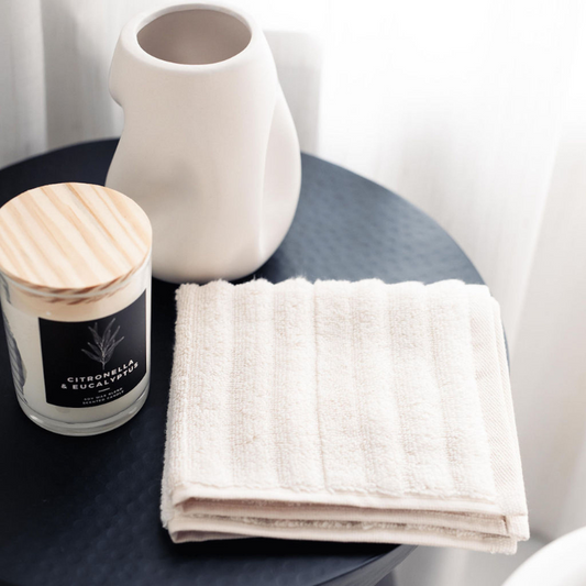 Wash Cloth in Cream White