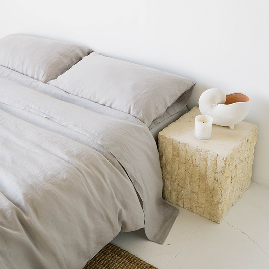 Duvet Cover Set In Soft Grey