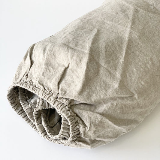 Linen Crib Fitted Sheet In Natural