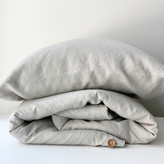 Duvet Cover Set Soft Grey