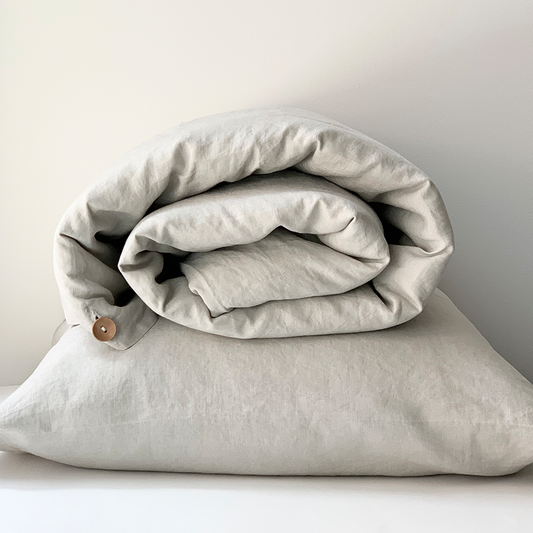 Duvet Cover Set Soft Grey