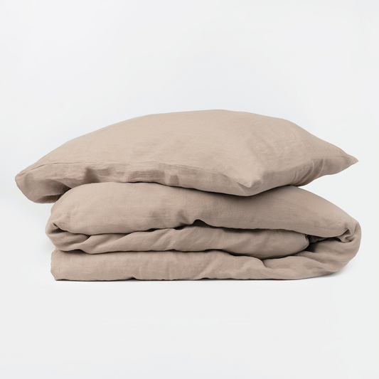 Duvet Cover Set In Warm Taupe